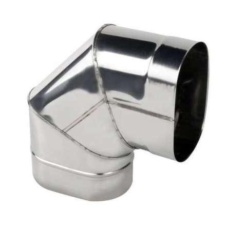 Колено овал. сечения (Отвод) 90 из нерж. ст. 430-0,8 мм, вертикаль. купить в Барановичах