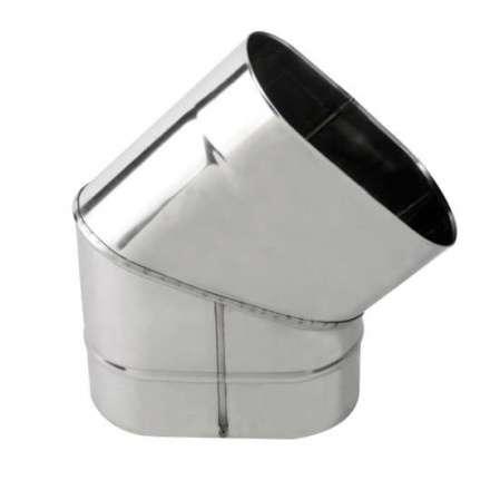 Колено овал. сечения (Отвод) 45 из нерж. ст. 430-1,0 мм,  вертикаль. купить в Барановичах