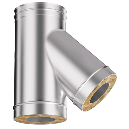 Сэндвич-тройник 45 из нерж. ст. 304-430 0,5-0,5 мм, утепл. 50 мм в Барановичах