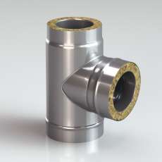 Сэндвич-тройник 90 из нерж. ст. 304-430 0,5-0,5 мм, утепл. 50 мм купить в Барановичах