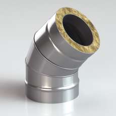 Сэндвич-Колено (Отвод) 45 AISI 430/1,0,  изол. 50 мм купить в Барановичах