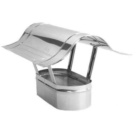 Зонт овальный для дымохода из нерж. ст. 430-0,5 мм купить в Барановичах