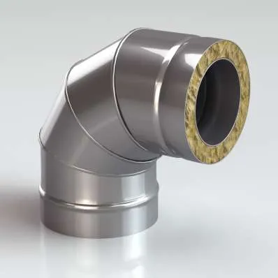 Сэндвич-Колено (Отвод) 90 AISI 430/0,8 мм, изол. 50 мм купить в Барановичах