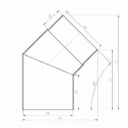 Отвод 45° КПД ЧЕРНЫЙ в Барановичах