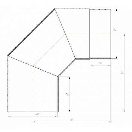 Отвод 90° КПД ЧЕРНЫЙ в Барановичах