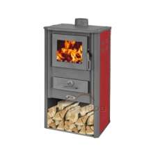 Печь-камин Blist Oganj LM стальная дверца красная фото в Барановичах
