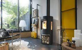 Купить Печь-камин Invicta Poele Neosen 3 Vitres в интерьере чугунная в Барановичах в Барановичах