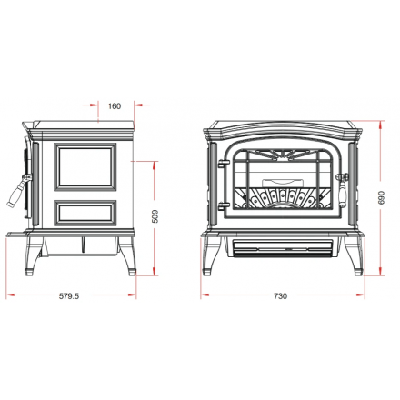 Купить Печь-камин Invicta Bradford белая эмаль в интерьере чугунная в Барановичах в Барановичах