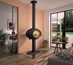 Купить Печь-камин Invicta Brio в интерьере чугунная в Барановичах в Барановичах