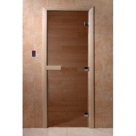 Дверь для бани Doorwood Теплый день 1700x700 (стекло 8 мм, 3 петли) купить в Барановичах