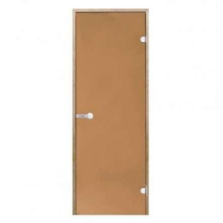 Дверь для бани стеклянная Harvia 8/21 коробка ольха, бронза в Барановичах