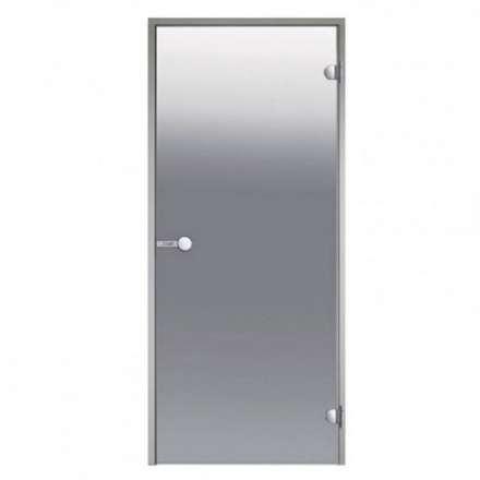 Дверь для бани стеклянная Harvia 8/19 коробка алюминий, стекло сатин в Барановичах