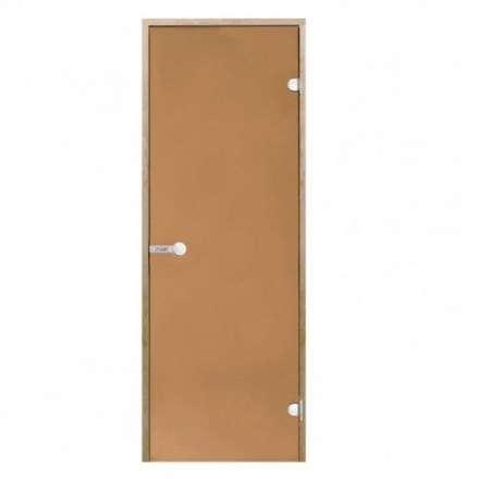 Дверь для бани стеклянная Harvia 7/19 коробка ольха, бронза в Барановичах