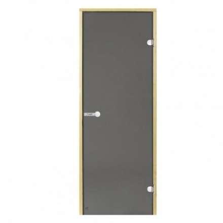 Дверь для бани стеклянная Harvia 7/19 коробка сосна, серая в Барановичах