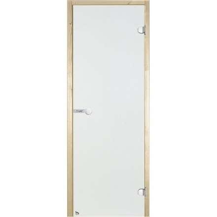 Дверь для бани стеклянная Harvia 7/19 коробка ольха, прозрачная в Барановичах