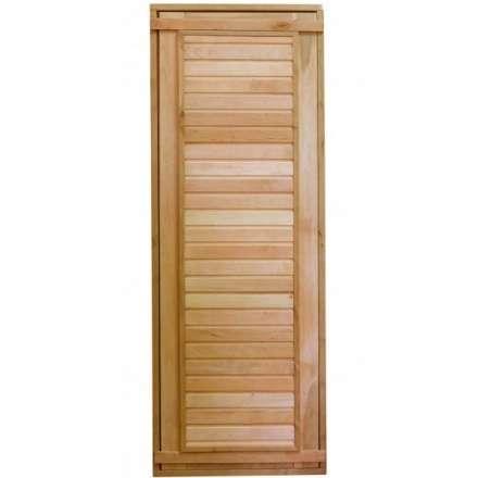 Дверь для бани ComfortProm 700x1900 ольха деревянная глухая с фольгой в Барановичах