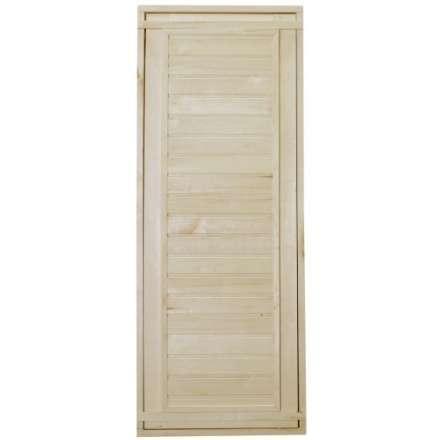 Дверь для бани ComfortProm 700x1900 осина деревянная глухая с фольгой в Барановичах