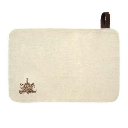Коврик белый с вышитым логотипом, войлок 100%, 41416 купить в Барановичах
