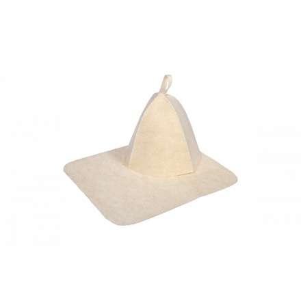 Набор из двух предметов (Шапка, коврик) белый 41217 в Барановичах