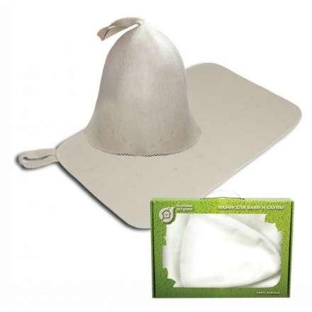 Набор из двух предметов (Шапка Классик, коврик белый) 41103 в Барановичах