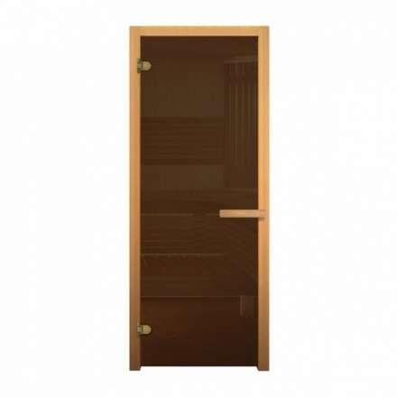 Стеклянная дверь для бани Fireway бронза 1900*700 (стекло 8 мм, 2 петли) купить в Барановичах