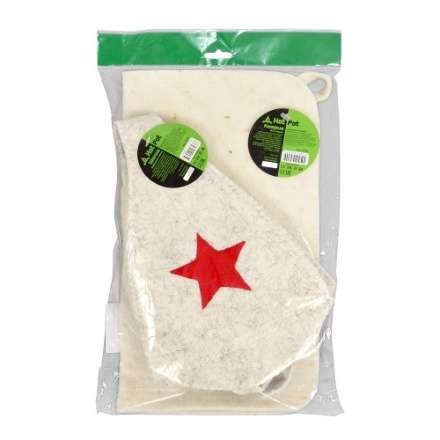 Набор из двух предметов (Шапка Будёновка белая, коврик) 41128 в Барановичах