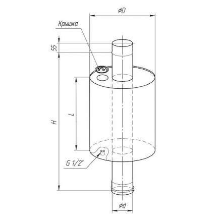 Бак Ferrum Комфорт круглый на трубе 45 л в Барановичах