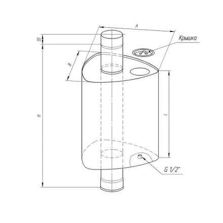 Бак Ferrum Комфорт треугольный на трубе 67 л в Барановичах