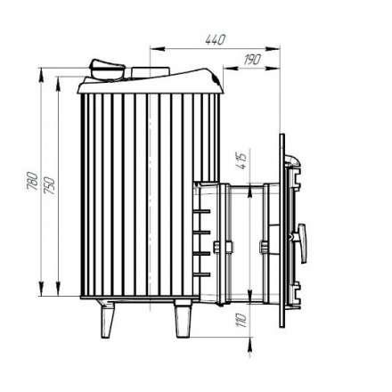 Печь банная ProMetall Атмосфера L в ламелях Окаменевшее дерево в Барановичах