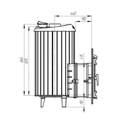 Печь банная ProMetall Атмосфера XL в ламелях Россо Леванто в Барановичах