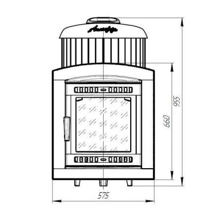 Печь банная ProMetall Атмосфера L+ в ламелях Россо Леванто наборный рисунок в Барановичах