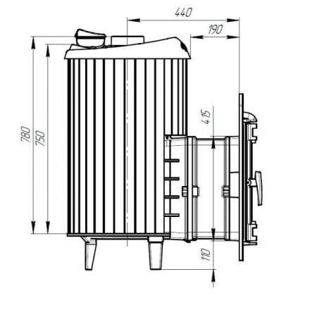 Печь банная ProMetall Атмосфера L+ в ламелях Россо Леванто наборный рисунок в Барановичах