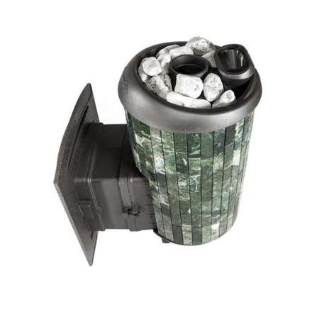 Печь банная ProMetall Атмосфера XL+ в ламелях из натурального камня Змеевик в Барановичах