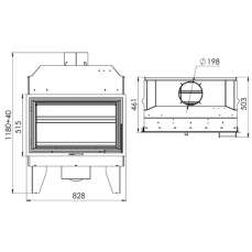 Топка каминная Мета-Бел ТКТ 10.0-05 (в модификации Аврора С) в Барановичах