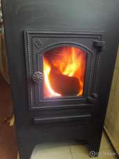 Недорогая печь-камин со стеклом ЭТНА (ДТ-4С) ? 115 мм для дома и дачи Амазонка бай фото в Барановичах