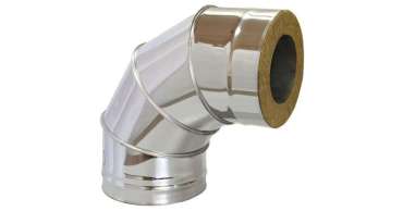 Сэндвич-колено Нерж+Нерж (AISI 430/0,8мм) 90* 4 секции купить в Барановичах