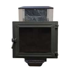 Печь Пегас 16 панорама в камне змеевик в Барановичах