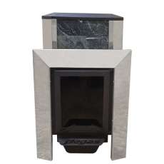 Печь Пегас 16 нерж со стеклом в камне змеевик в Барановичах