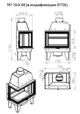 Топка каминная ТКТ 10.0-05 (в модификации 5172L) в Барановичах