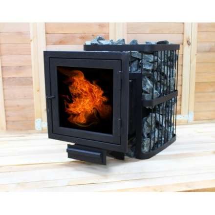 Печь банная ComfortProm СТАЛЬ 8 мм панорама 16 м3 в Барановичах