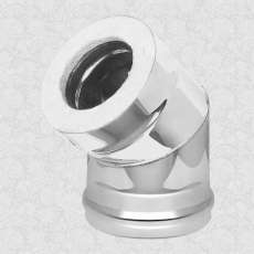 Сэндвич-колено 45° AISI 430 1,0мм/0,5мм, KERALUX купить в Барановичах