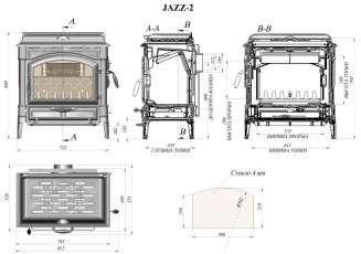 Печь-камин FireWay Jazz II на дровах в Барановичах