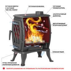 Печь-камин Везувий ВХ-05 Антрацит в Барановичах