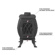 Печь-камин Везувий ВХ-05 Антрацит в Барановичах