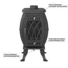 Печь-камин Везувий ВХ-09 Антрацит в Барановичах