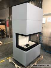 Камин Родос 800 ЧЕРНЫЙ шамот белый в Барановичах