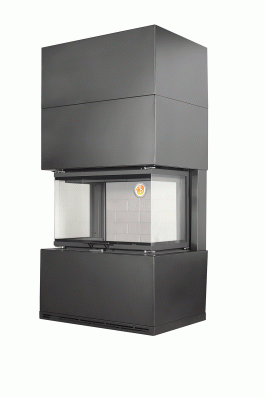 Камин Родос 800 ЧЕРНЫЙ шамот белый в Барановичах