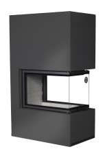 Камин Родос 900 ЧЕРНЫЙ, шамот белый в Барановичах