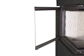 Камин Родос 900 ЧЕРНЫЙ, шамот белый в Барановичах