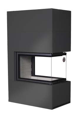 Камин Родос 900 ЧЕРНЫЙ, шамот белый в Барановичах